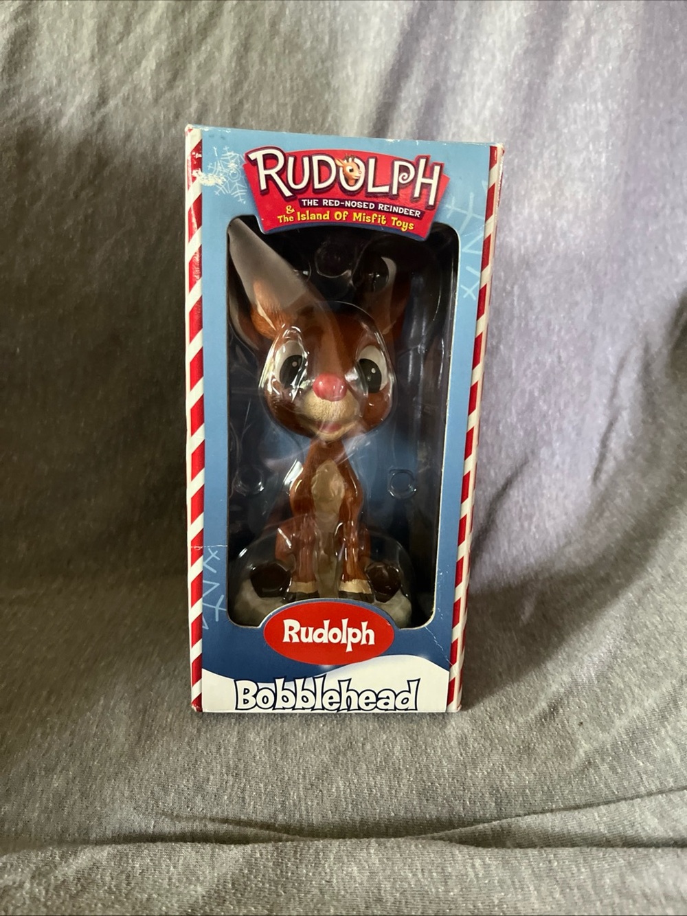 Rudolph The Red-Nosed Reindeer Brown & Cream Bobblehead Toy